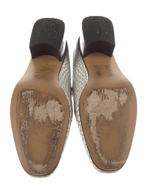 Dries Van Noten Leather Colorblock Pattern Mules