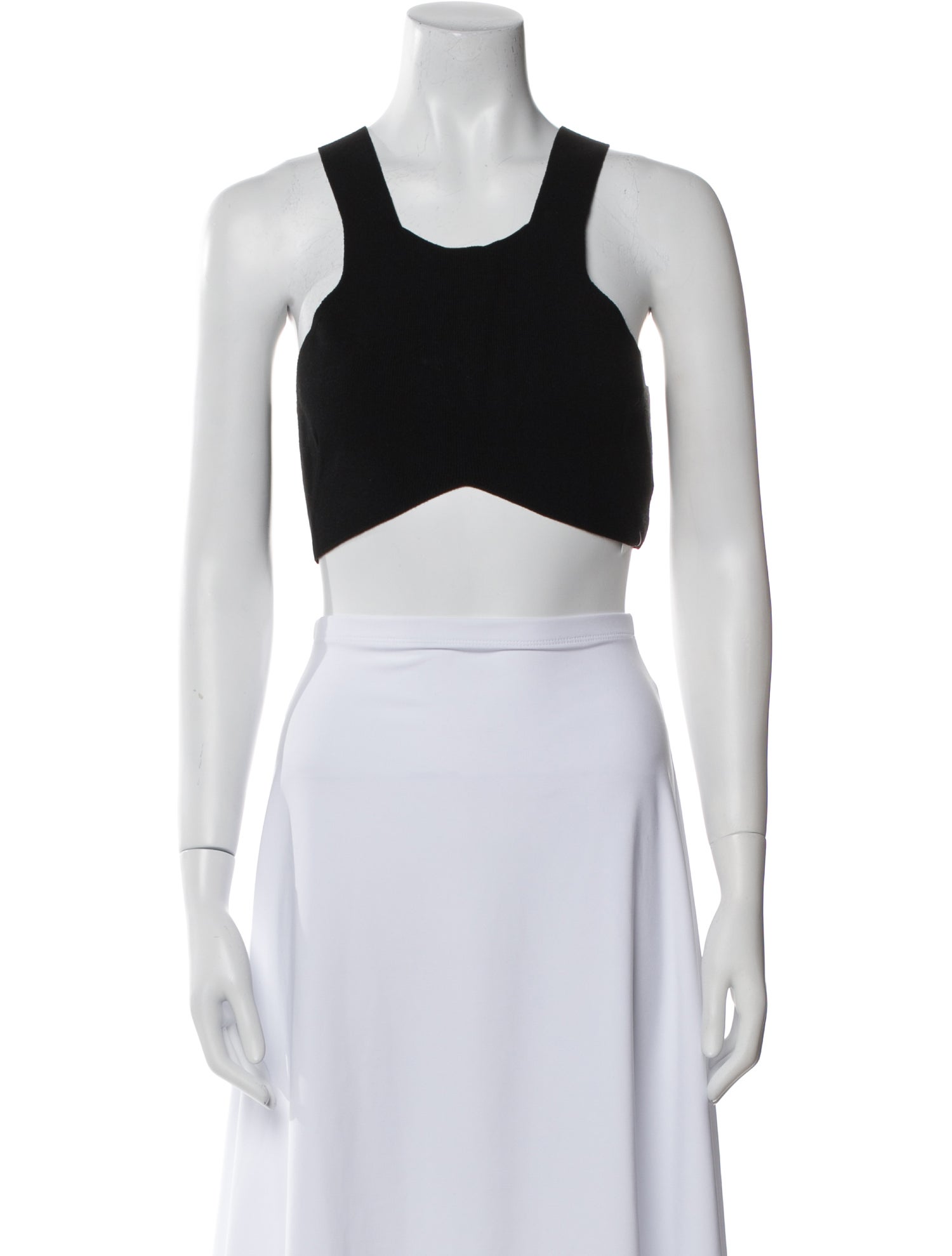 Dries Van Noten Scoop Neck Sleeveless Crop Top