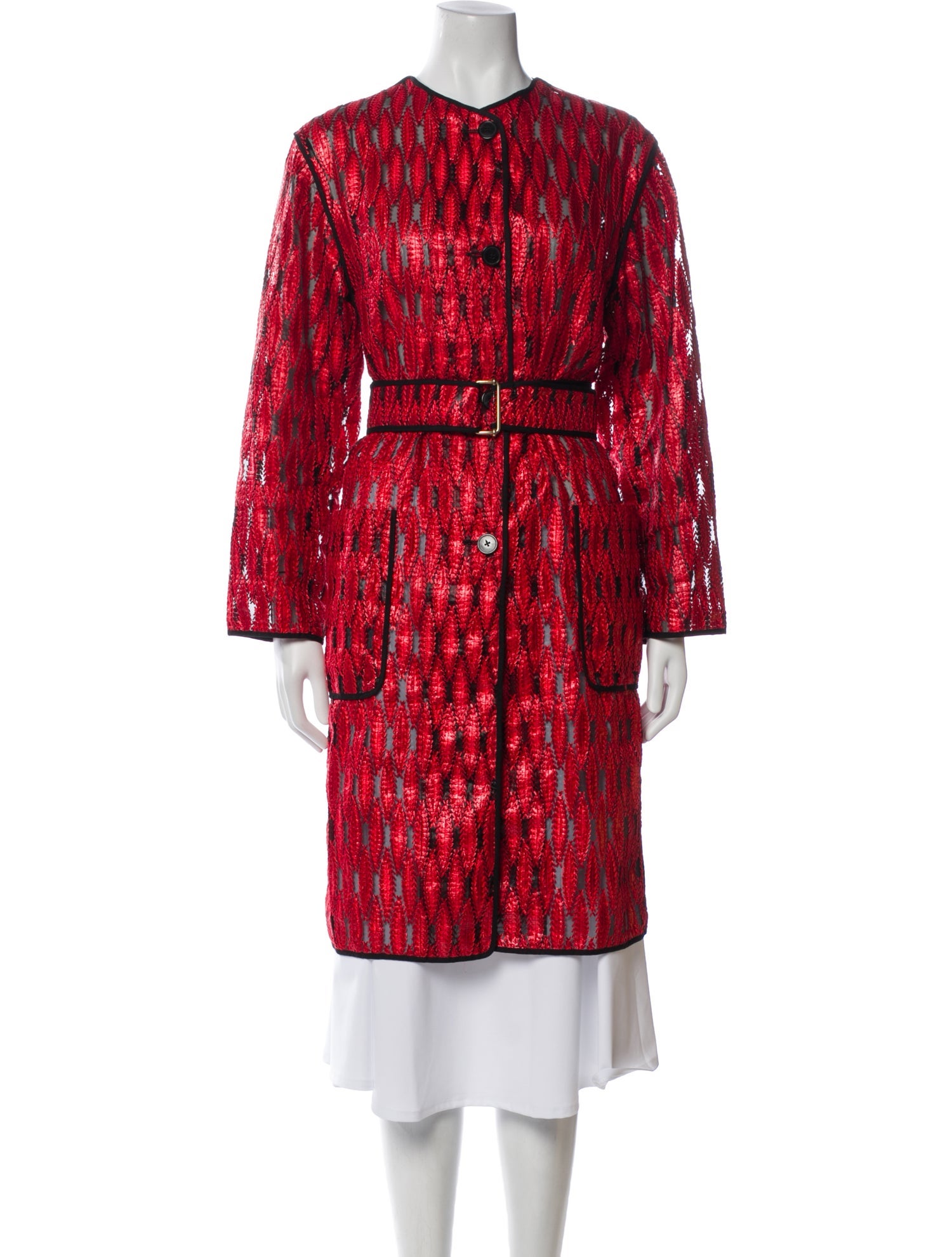 Dries Van Noten Printed Trench Coat