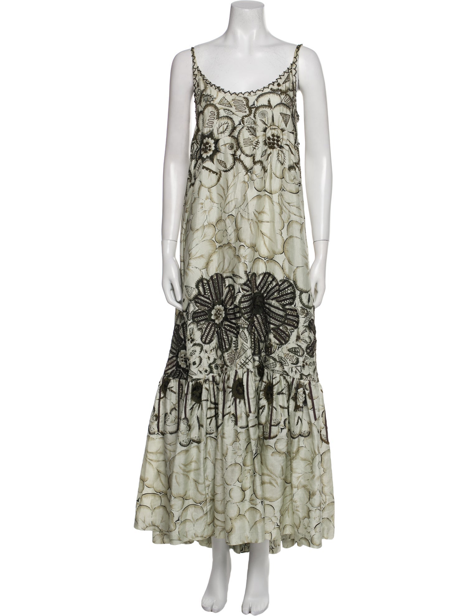 Dries Van Noten Silk Long Dress