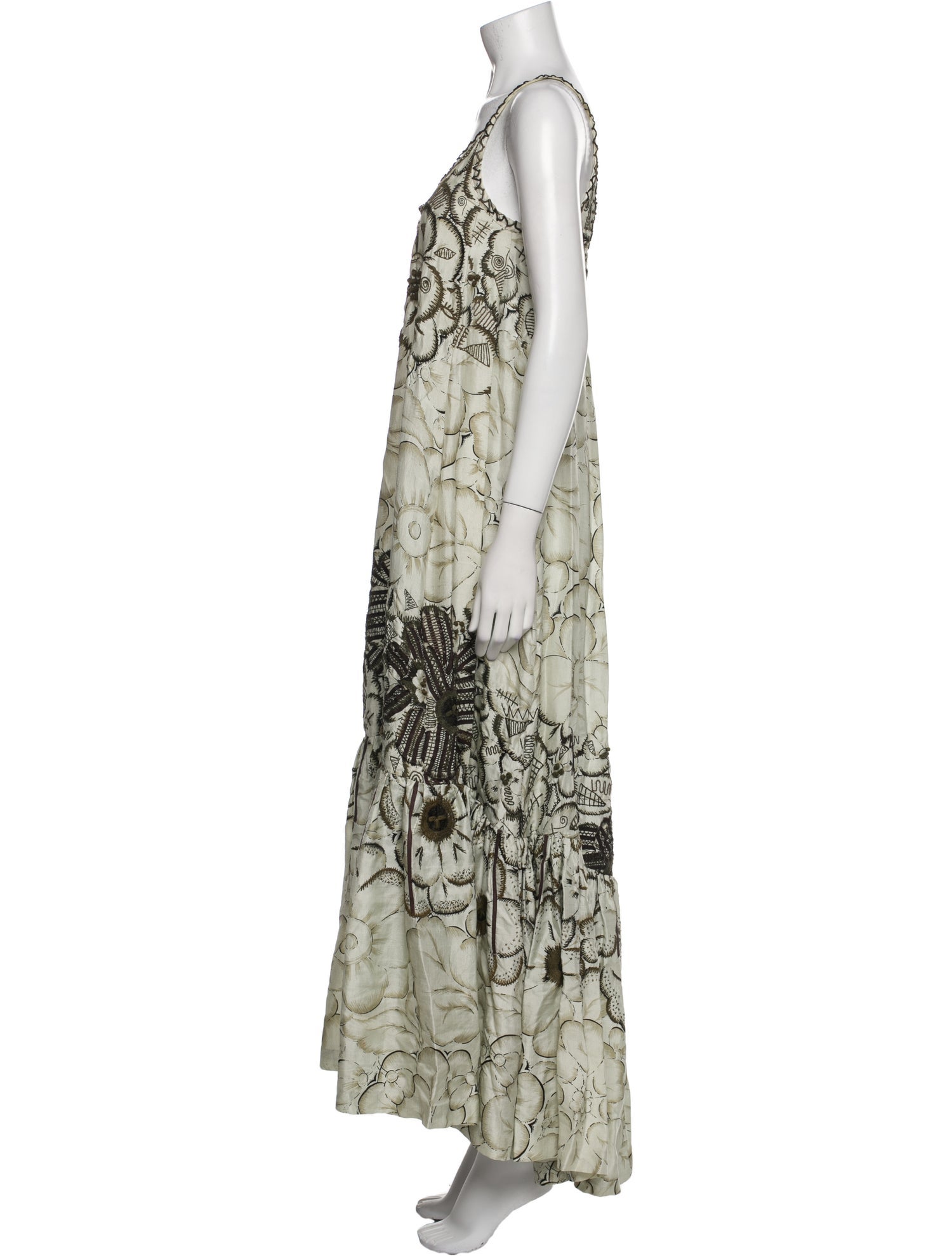 Dries Van Noten Silk Long Dress