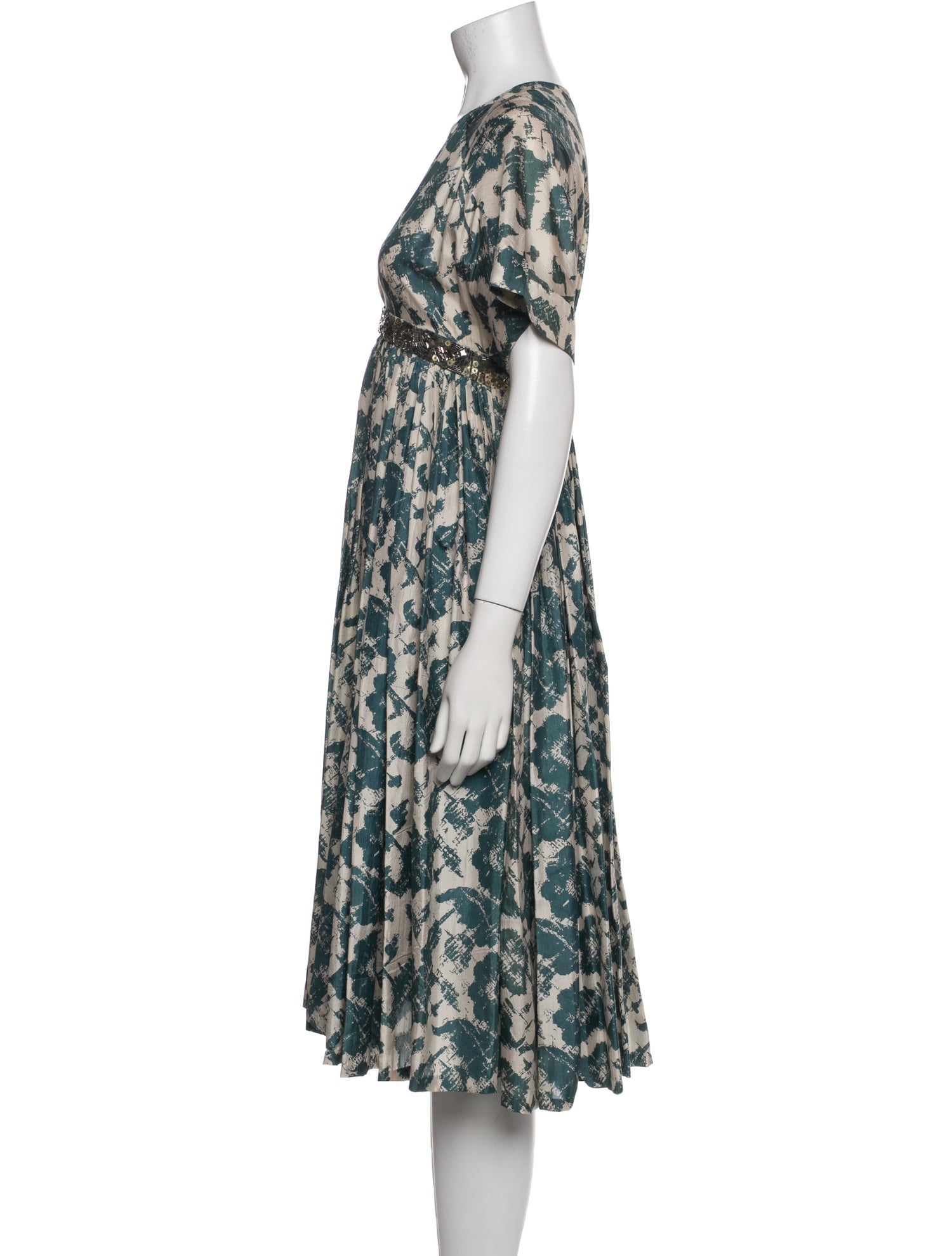 Dries Van Noten Silk Midi Length Dress