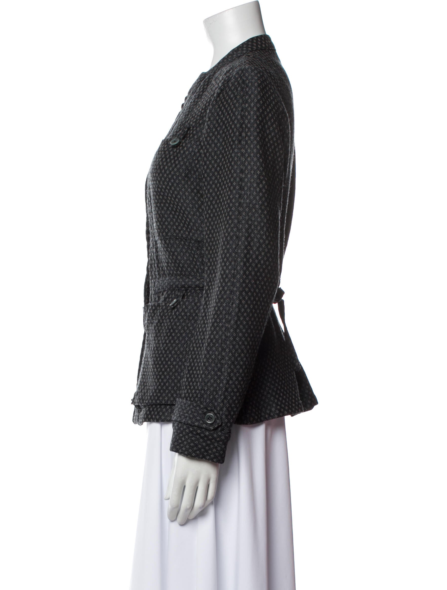 Dries Van Noten Wool Tweed Pattern Evening Jacket