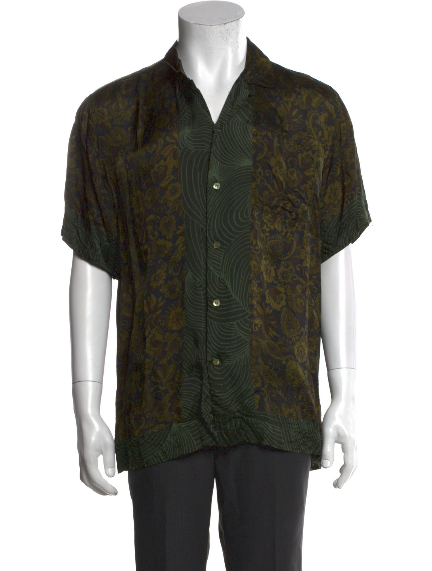 Dries Van Noten Printed Short Sleeve Shirt