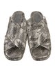 Dries Van Noten Printed Glitter Accents Slides