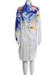 Dries Van Noten Tie-Dye Print Midi Length Dress
