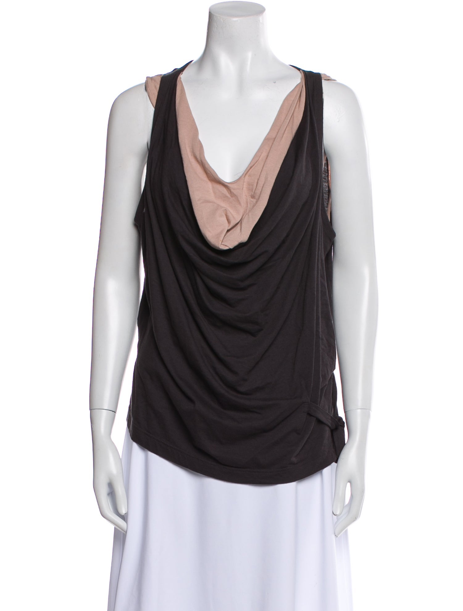 Dries Van Noten Cowl Neck Sleeveless Top