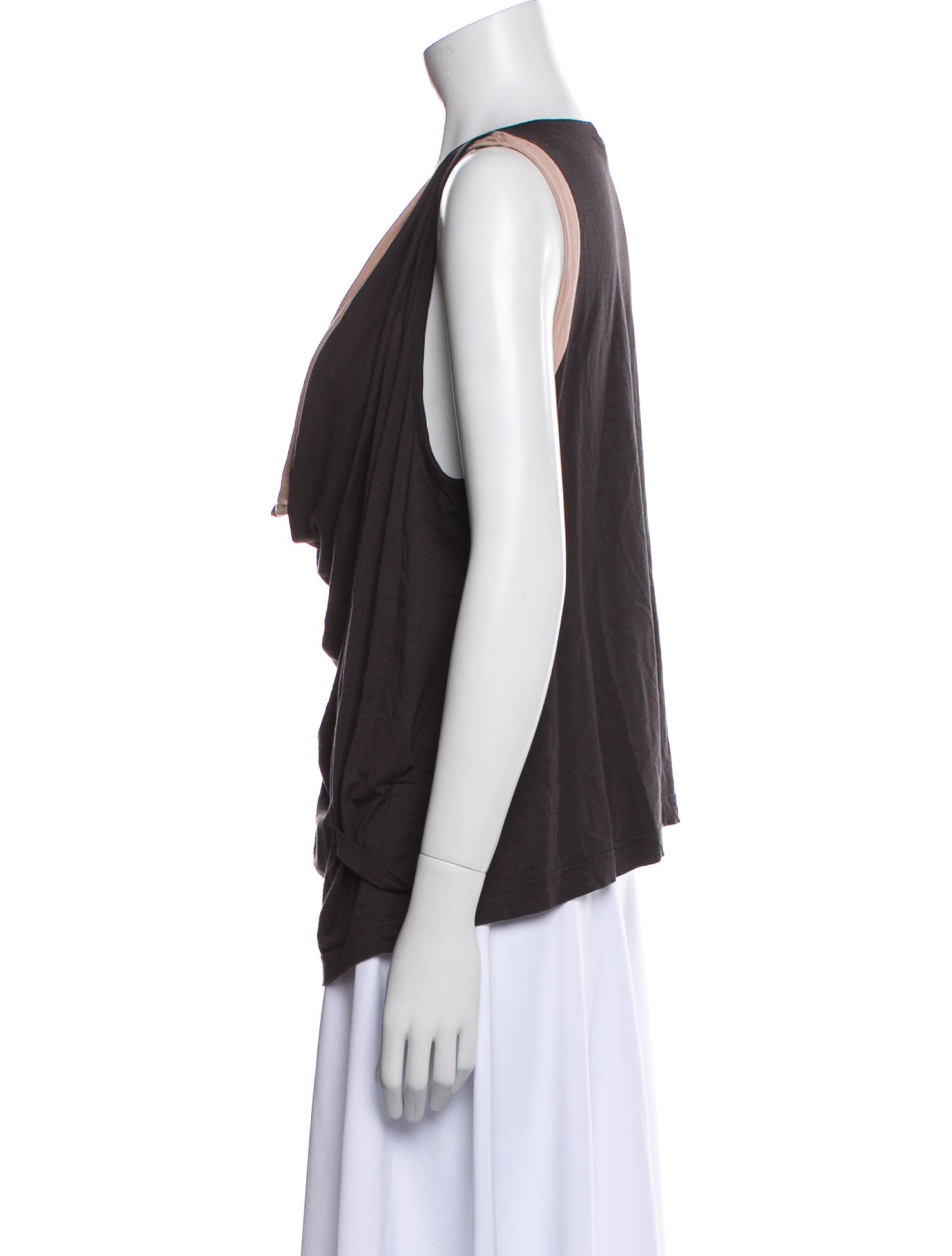 Dries Van Noten Cowl Neck Sleeveless Top