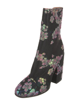 Dries Van Noten Patterned Embroidered Accent Boots