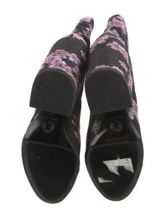 Dries Van Noten Patterned Embroidered Accent Boots