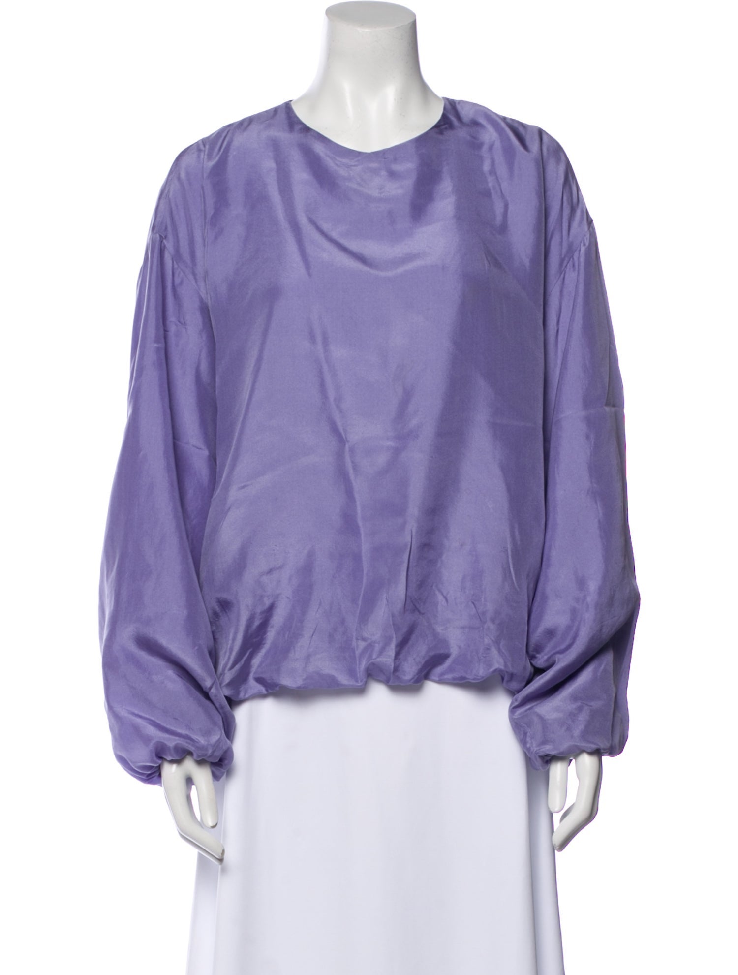 Dries Van Noten Silk Crew Neck Blouse