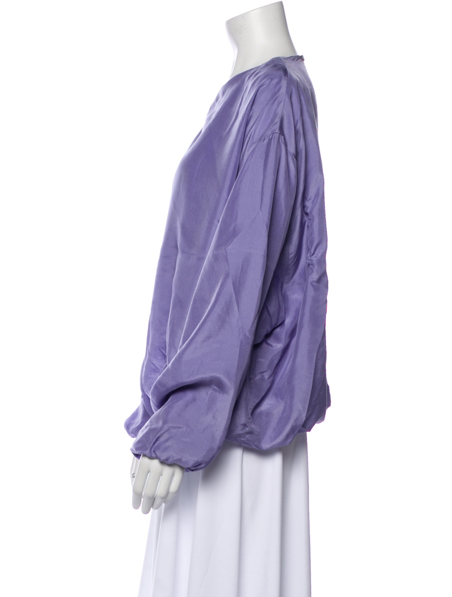 Dries Van Noten Silk Crew Neck Blouse