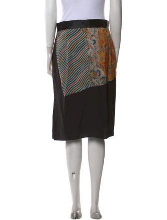 Dries Van Noten Silk Knee-Length Skirt