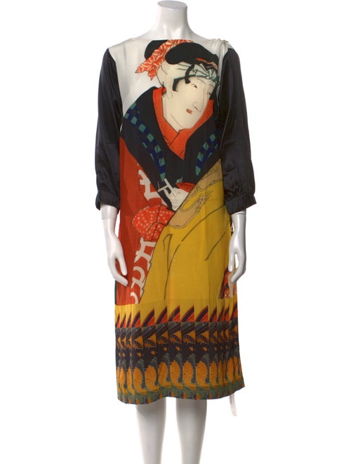 Dries Van Noten Silk Midi Length Dress