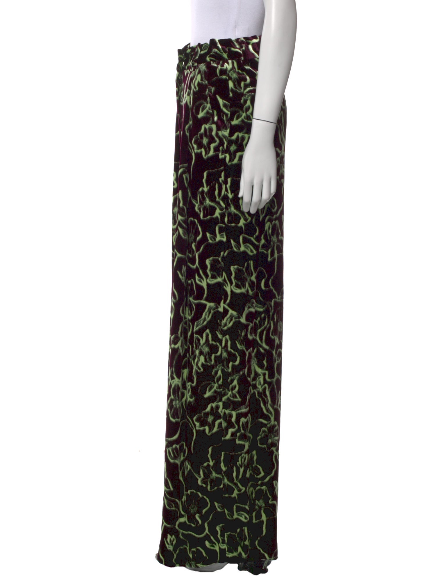 Dries Van Noten Printed Wide Leg Pants