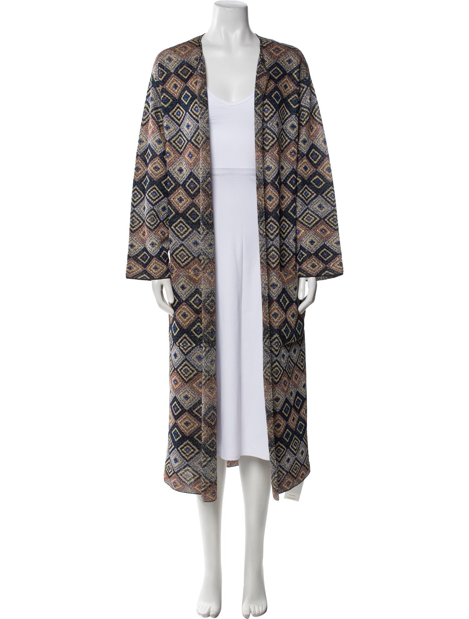 Dries Van Noten Printed Open Front Sweater