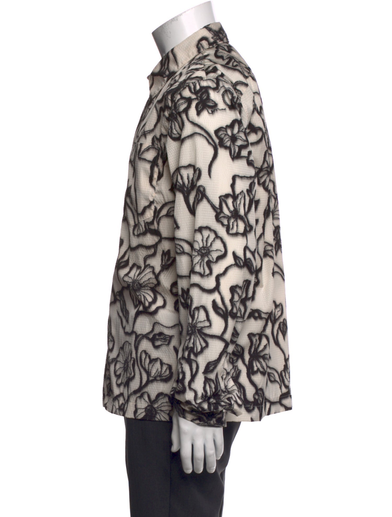 Dries Van Noten Floral Print Long Sleeve Shirt