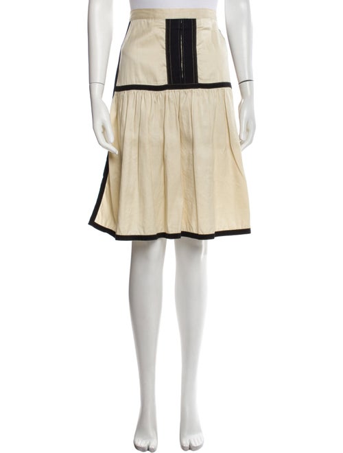 Dries Van Noten Colorblock Pattern Knee-Length Skirt