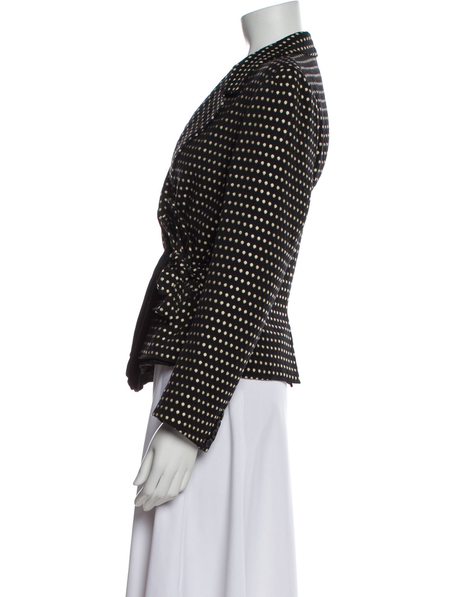 Dries Van Noten Wool Polka Dot Print Blazer