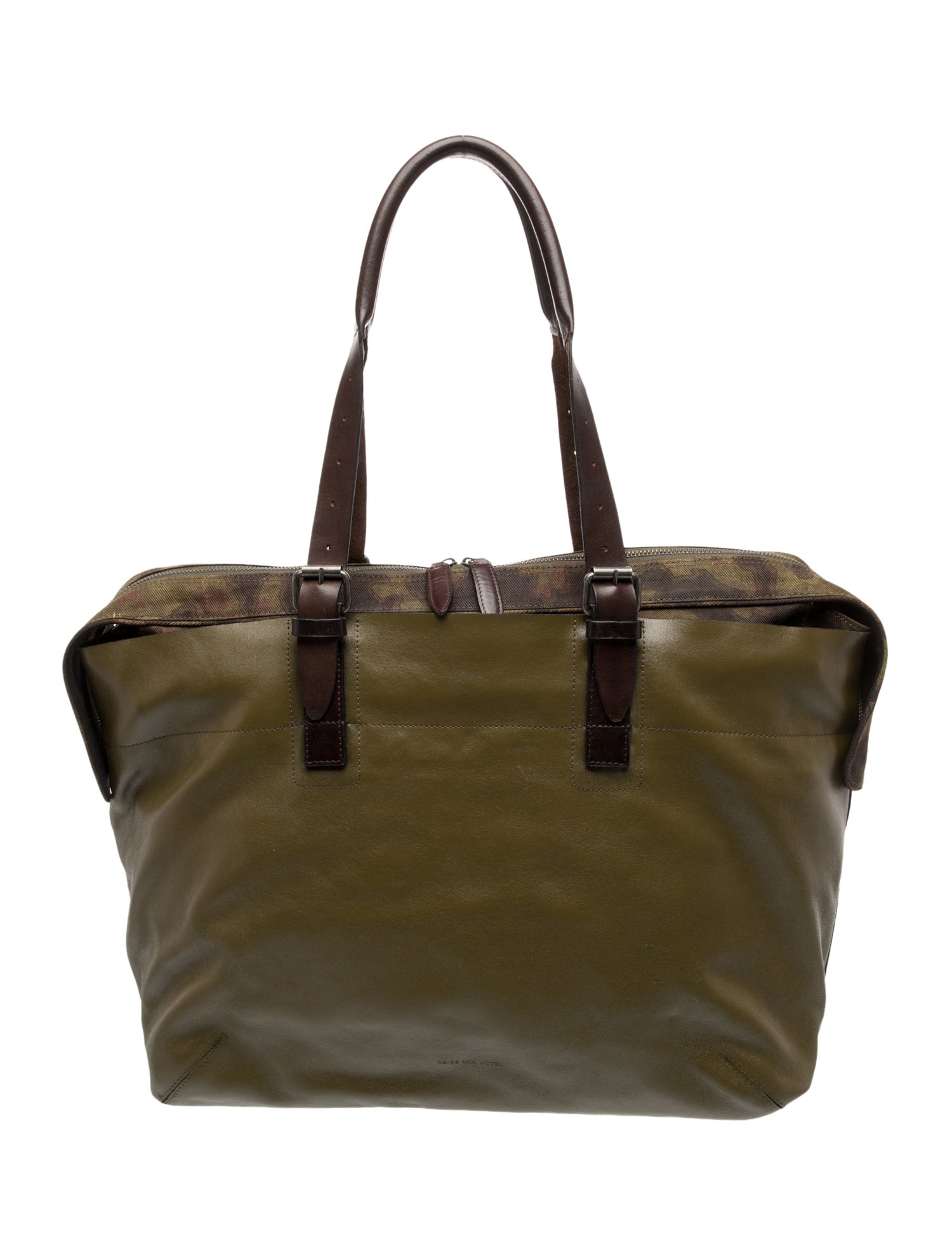 Dries Van Noten Leather Weekender Bag