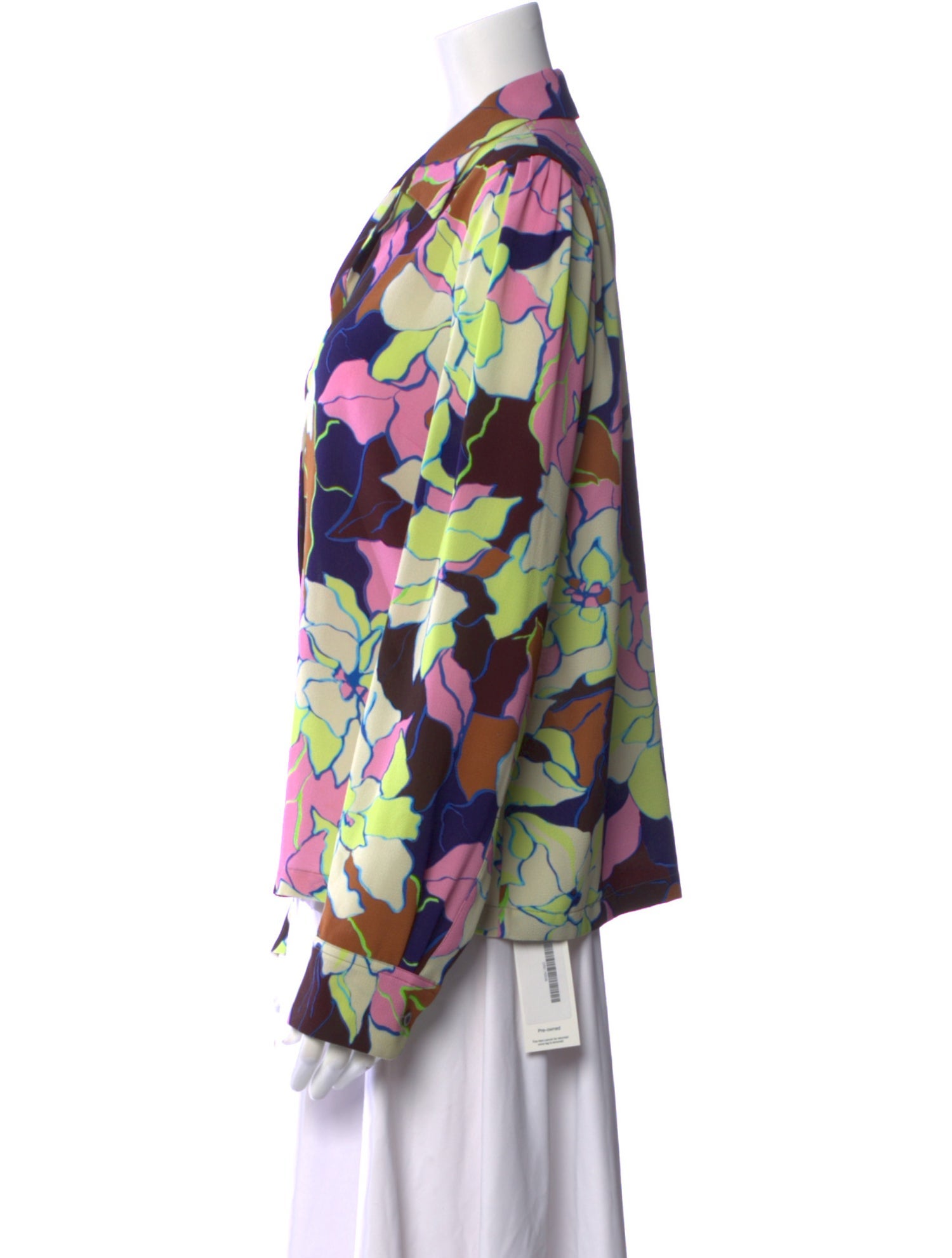 Dries Van Noten Floral Print Long Sleeve Blouse