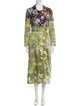 Dries Van Noten Silk Floral Print Coat