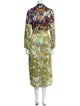 Dries Van Noten Silk Floral Print Coat