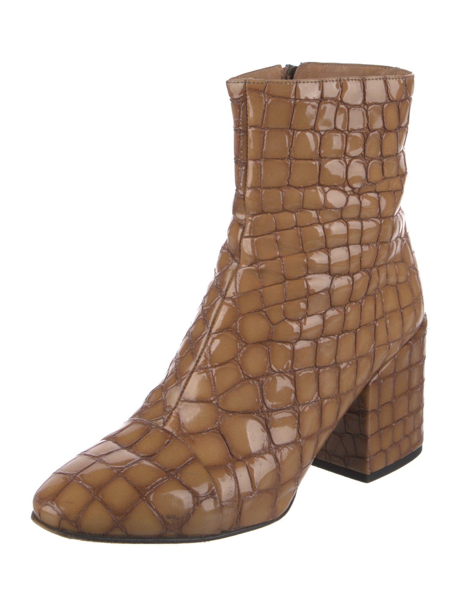 Dries Van Noten Embossed Leather Patterned Sock Boots