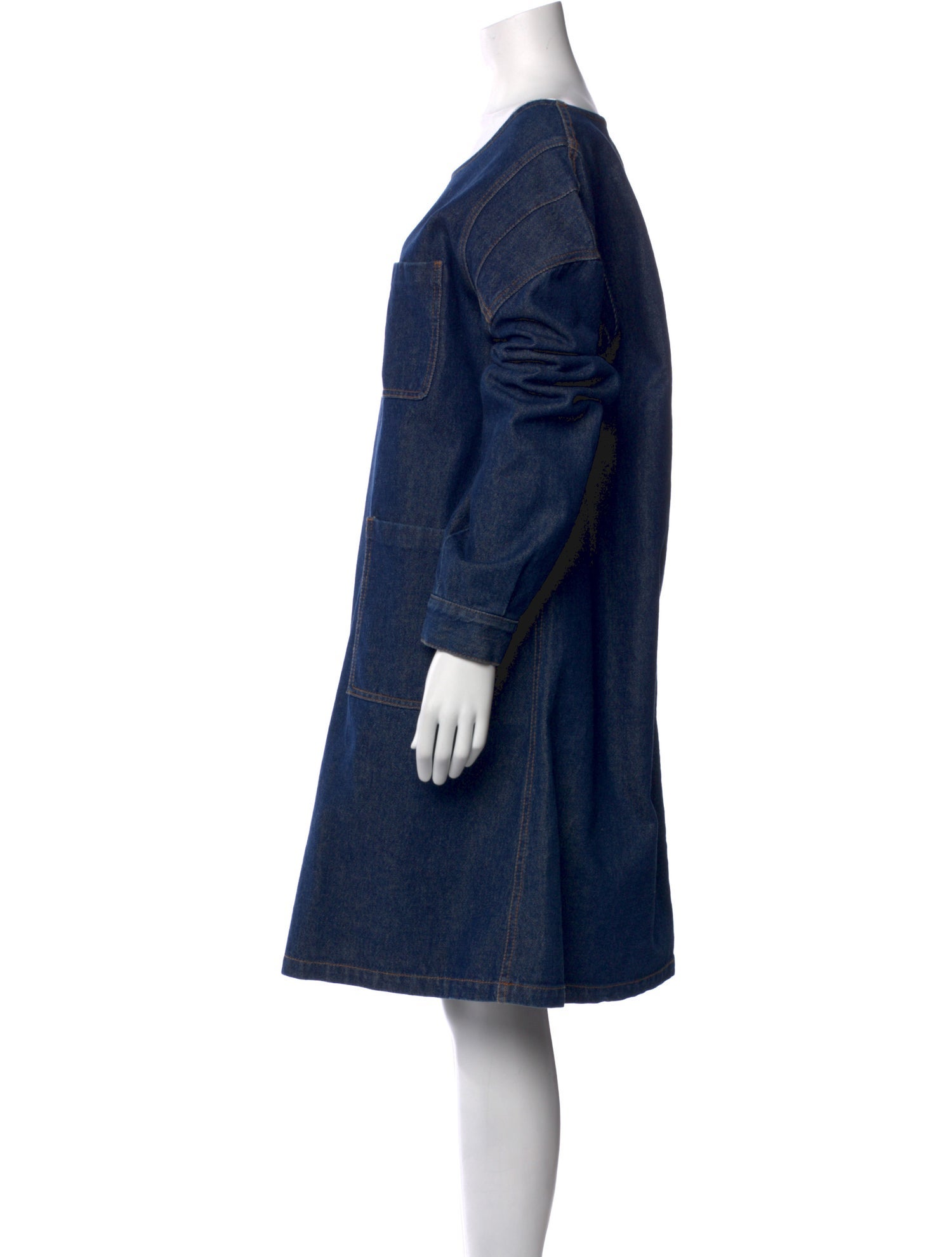 Dries Van Noten Bateau Neckline Midi Length Dress