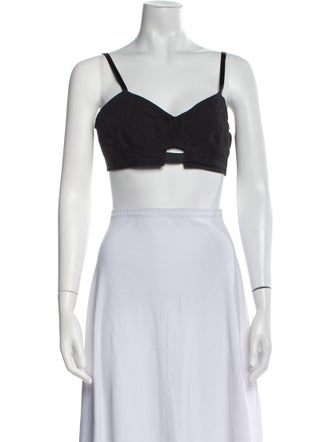 Dries Van Noten V-Neck Sleeveless Crop Top