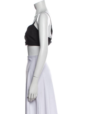 Dries Van Noten V-Neck Sleeveless Crop Top