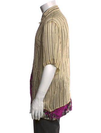 Dries Van Noten Striped Short Sleeve Shirt