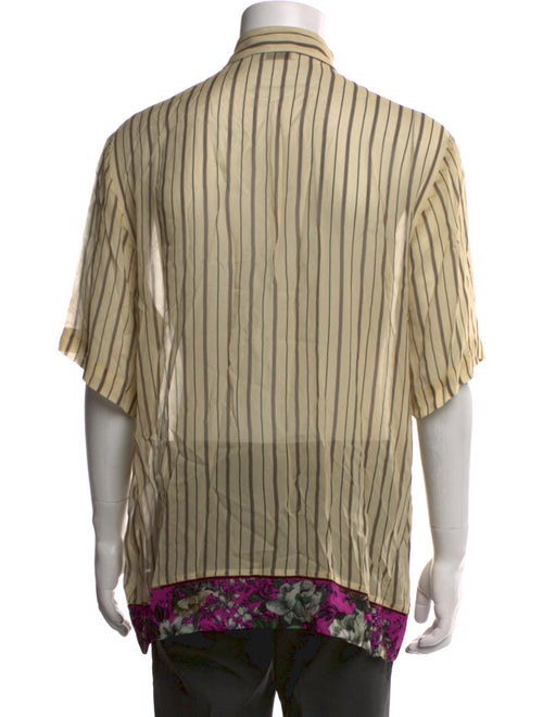 Dries Van Noten Striped Short Sleeve Shirt