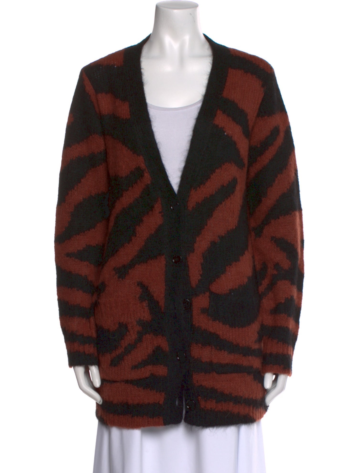 Dries Van Noten Alpaca Animal Print Sweater