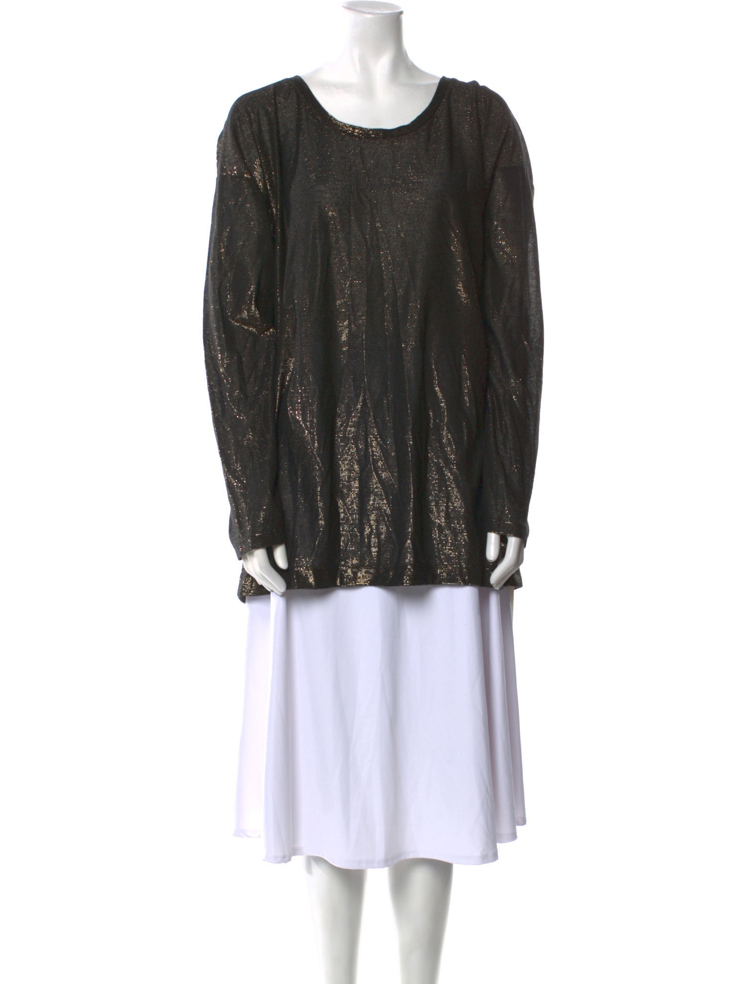 Dries Van Noten Scoop Neck Long Sleeve Tunic