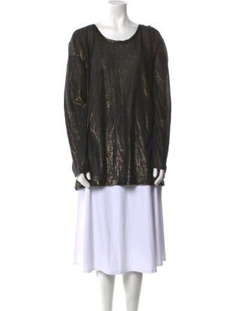 Dries Van Noten Scoop Neck Long Sleeve Tunic