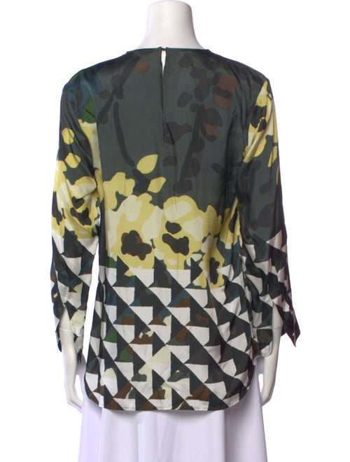 Dries Van Noten Printed Crew Neck Blouse