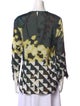 Dries Van Noten Printed Crew Neck Blouse