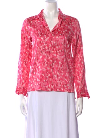 Dries Van Noten Silk Tie-Dye Print Blouse