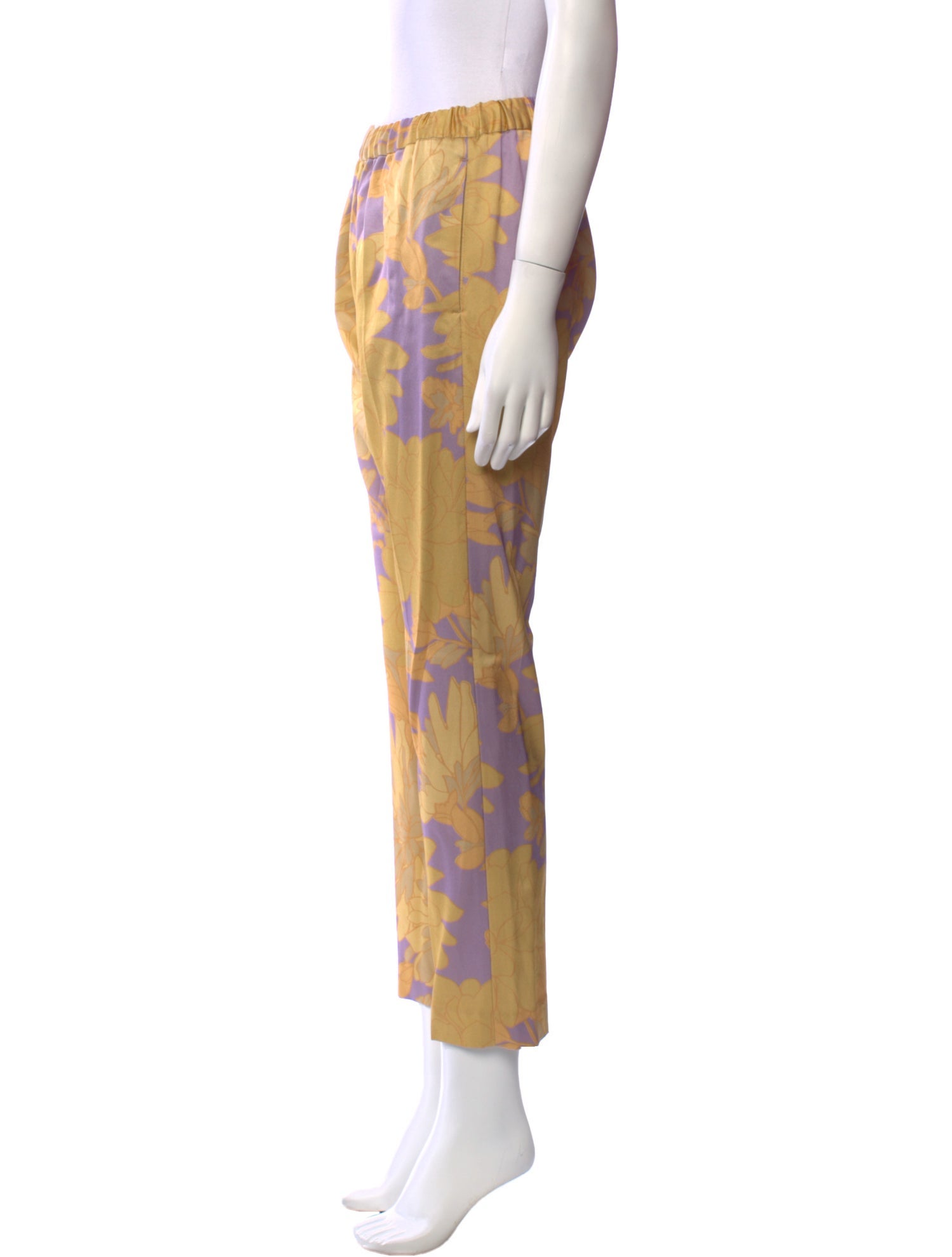 Dries Van Noten Floral Print Straight Leg Pants