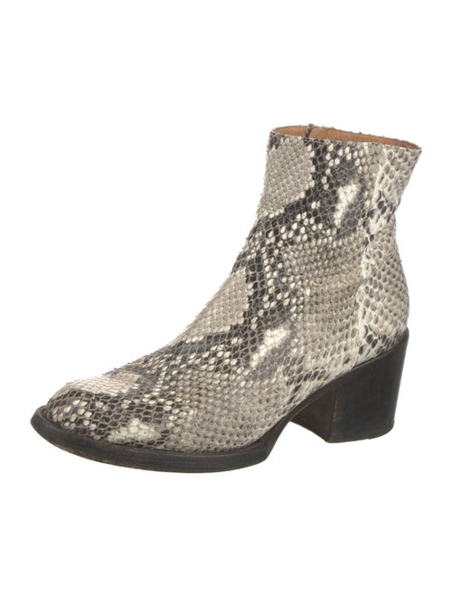 Dries Van Noten Snakeskin Animal Print Boots