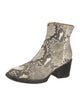 Dries Van Noten Snakeskin Animal Print Boots