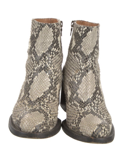 Dries Van Noten Snakeskin Animal Print Boots