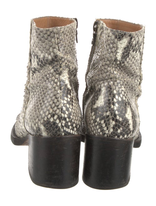 Dries Van Noten Snakeskin Animal Print Boots