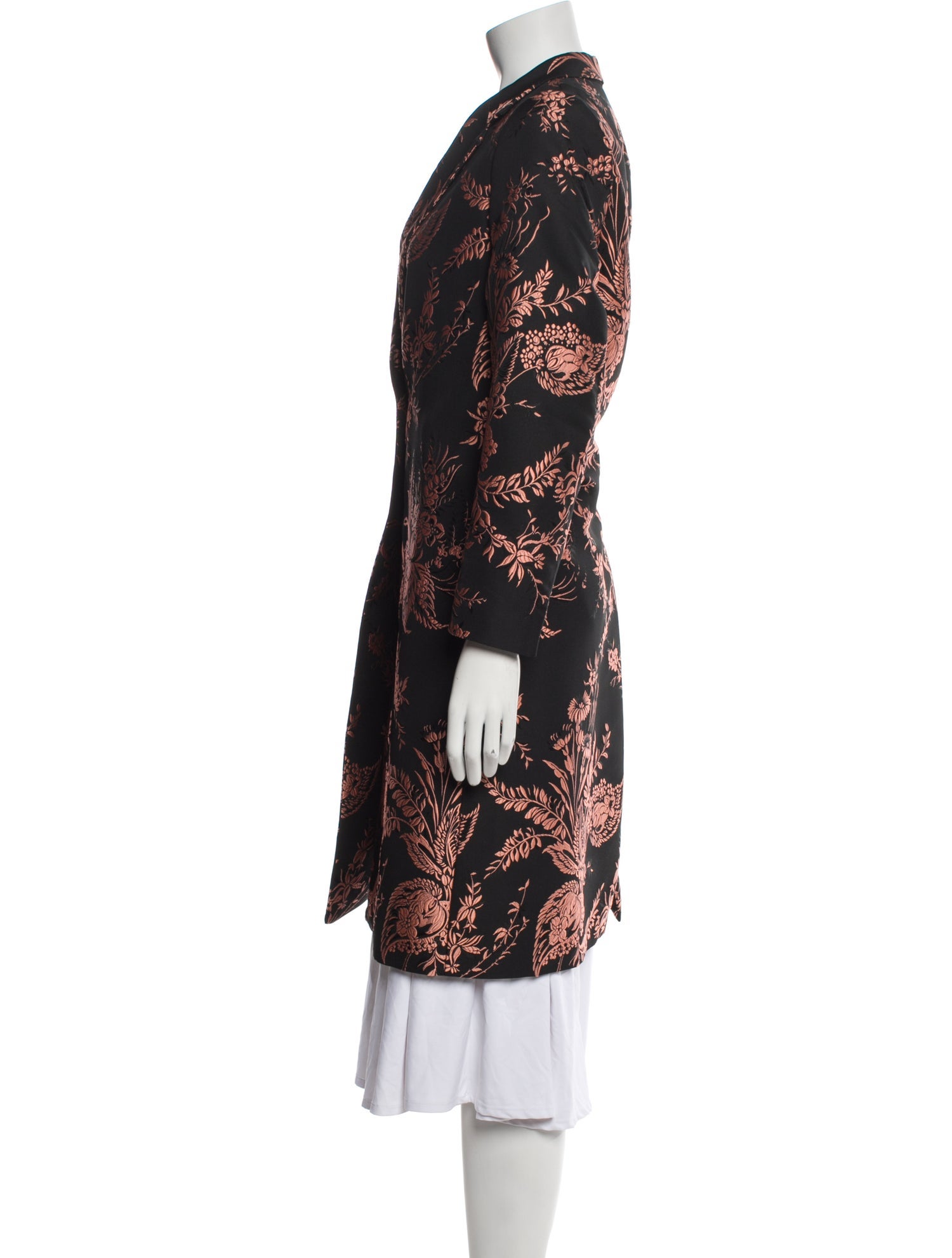 Dries Van Noten Floral Print Trench Coat