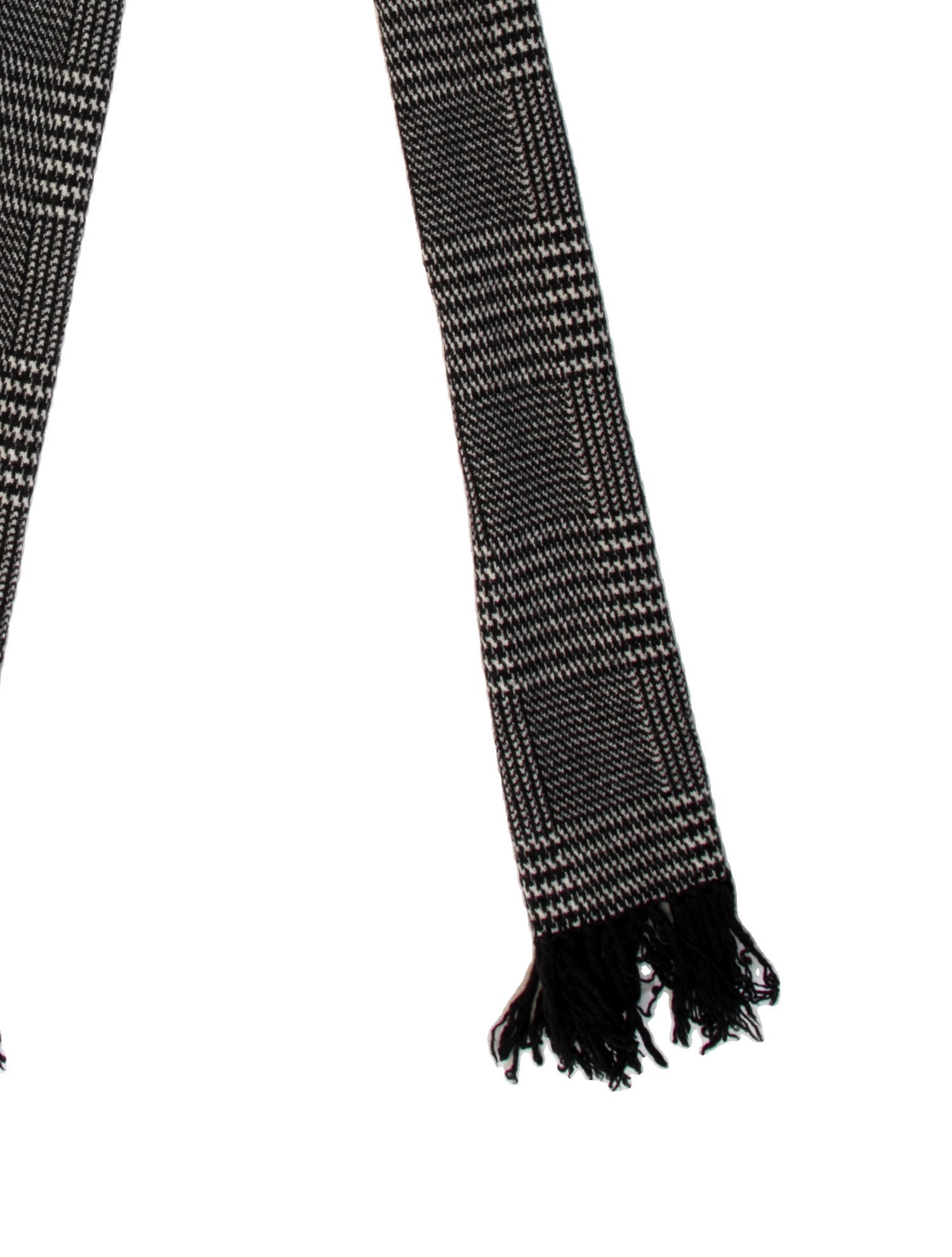 Dries Van Noten Wool Plaid Print Scarf