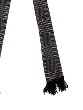 Dries Van Noten Wool Plaid Print Scarf
