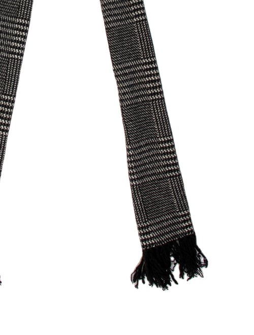 Dries Van Noten Wool Plaid Print Scarf