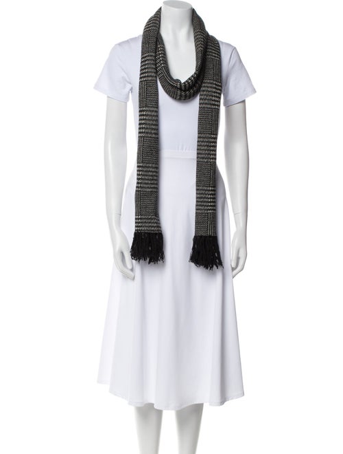 Dries Van Noten Wool Plaid Print Scarf