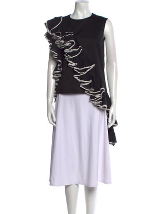 Dries Van Noten Crew Neck Sleeveless Top